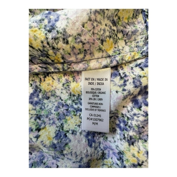 Floral Print Spaghetti Strap Tie Back Crop Top - Size Medium - Picture 4 of 8